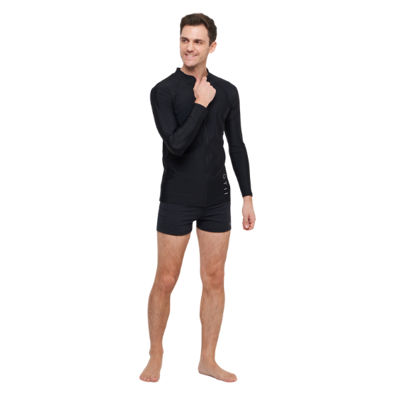 Black Male Rashguard Flexcurrent - Black - Image 4